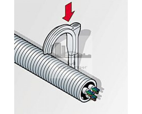 SF plus ES 10 Скоба односторонняя Fischer нейлоновая для труб и кабелей